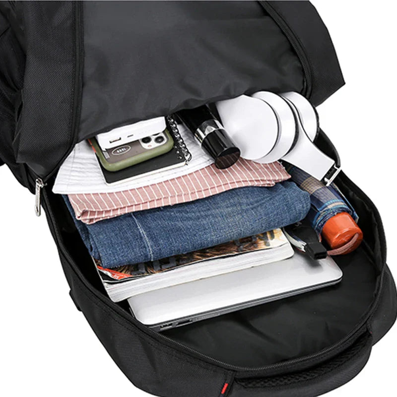 90L Large-Capacity Hiking Travel Backpack Black Backpacks - Tophatter Daily Deals
