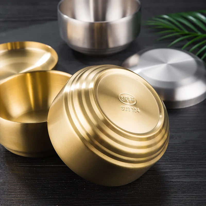 Stainless Steel Double Layer Rice Bowl With Lid Insulated - Tophatter Daily Deals