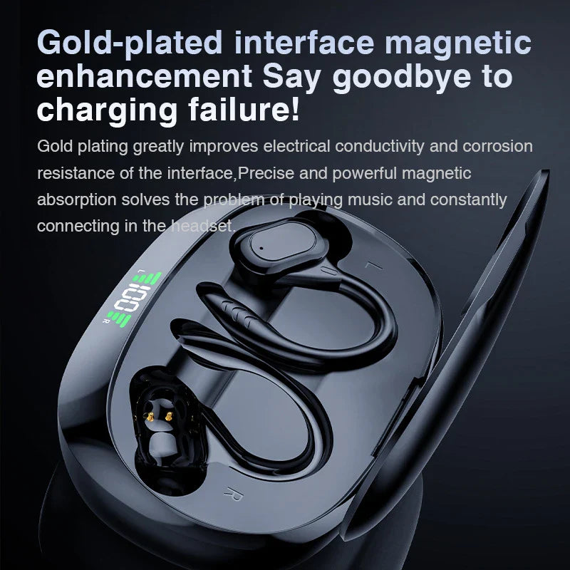 AI Translation Earphones Wireless Ear Hook Bluetooth - Tophatter Daily Deals