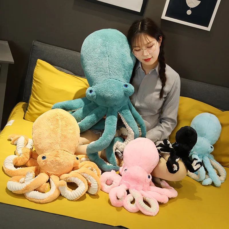 Plush Octopus Toy Lifelike Stuffed Sea Creature Pillow - Tophatter Daily Deals