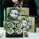 Japanese Hand Painted Ceramic Bowl Set With Chopsticks - Tophatter Daily Deals