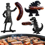 BBQ Accessory Portable Camping Hot Dog Grill Holder Rust-proof Sausage Stand Rack for Funny Bbq Heat-resistant Outdoor Sausage - Tophatter Daily Deals
