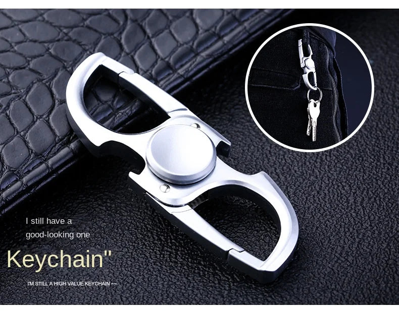 Fidget Spinner Keychain Stainless Steel EDC Gift 2025 - Tophatter Daily Deals