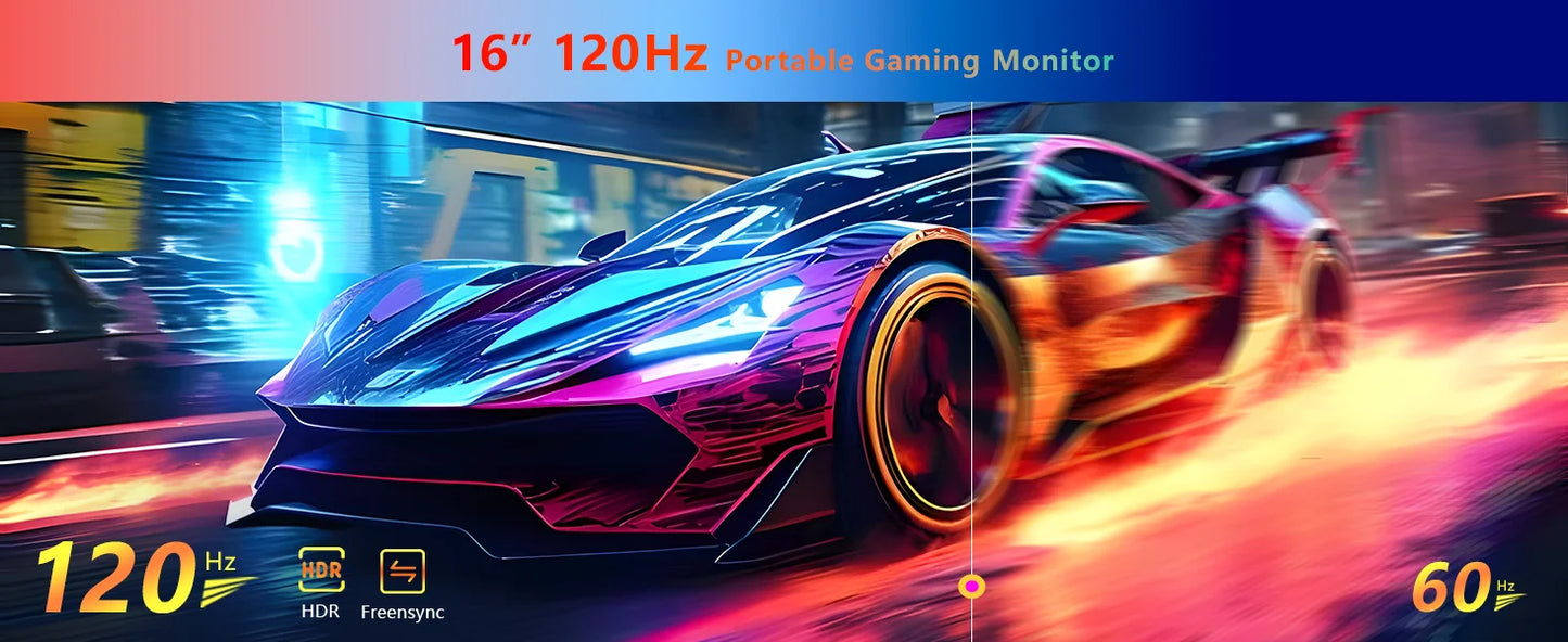 16 Inch 120Hz Portable Monitor 1920x1200 HDR Holiday Gift - Tophatter Daily Deals