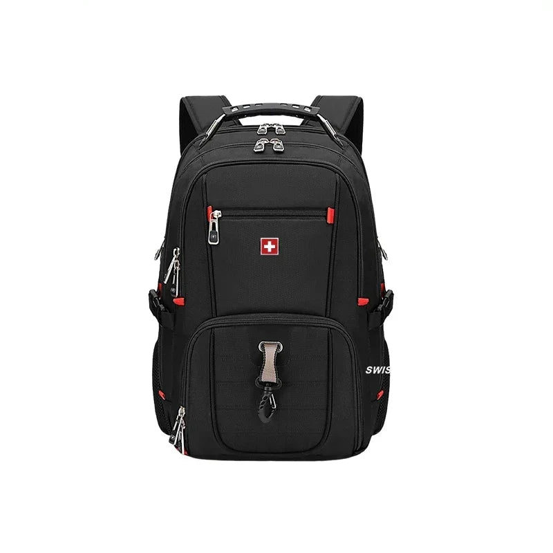 Waterproof Backpack with USB Charging PortRucksack Black Backpacks - Tophatter Daily Deals