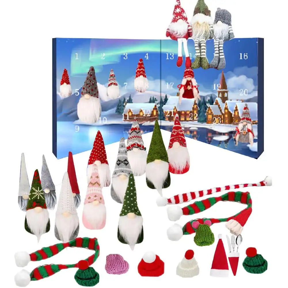 Christmas Gnome Advent Calendar 24 Plush Countdown 2025 - Tophatter Daily Deals