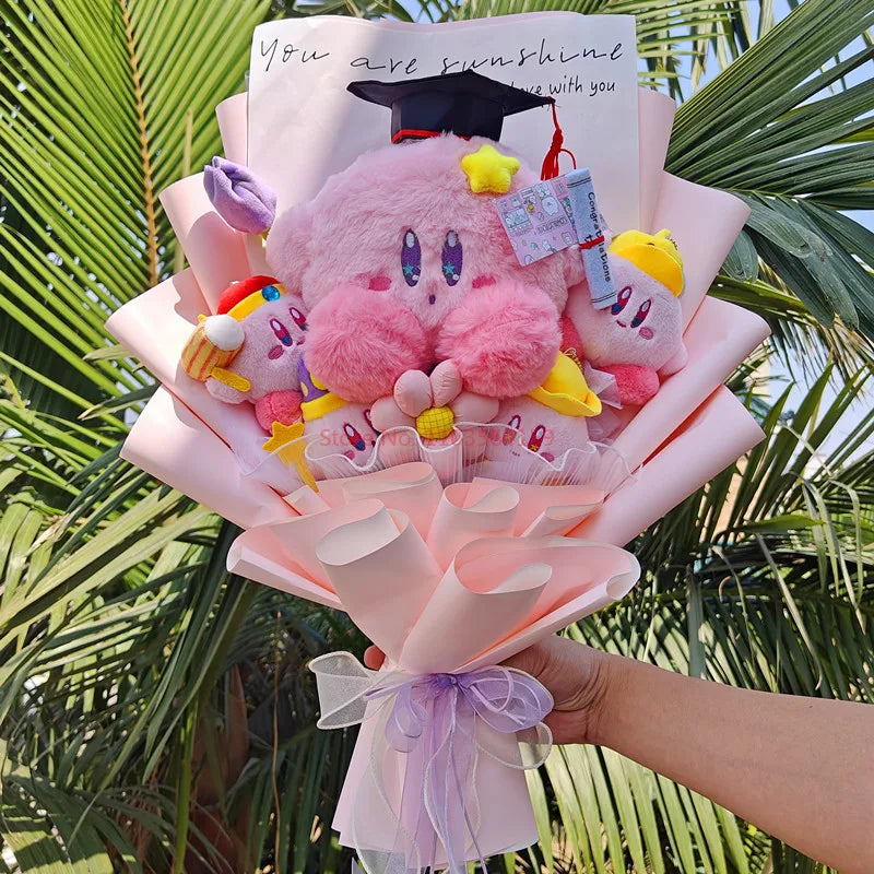 Kawaii Pink Graduation Kirby Plush Bouquet Graduate (60x28cm) Anime - Tophatter Daily Deals