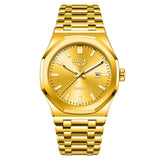 Quartz Watch Stainless Steel Waterproof Luminous Wristwatch All gold - Tophatter Daily Deals