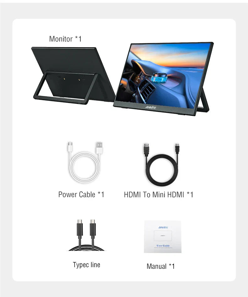 Portable 15.6 Inch Touch Monitor 1080p HDR Gaming On The Go - Tophatter Daily Deals