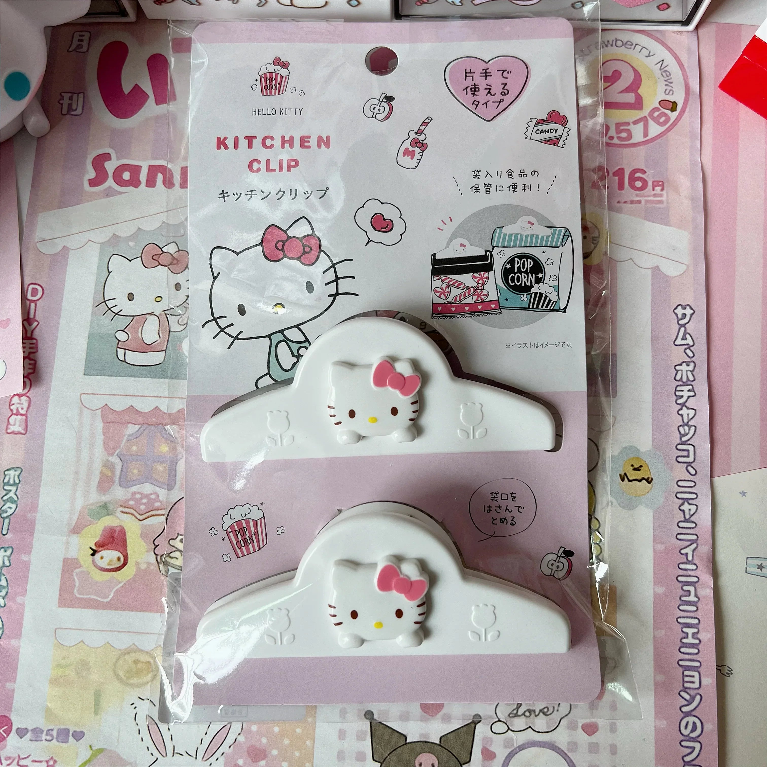 My Melody Magnetic Clip Refrigerator Magnet Pink Hello Kitty B Animals - Tophatter Daily Deals