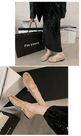 Breathable Women Mesh Ballet Flats - Strappy Round Toe - Tophatter Daily Deals