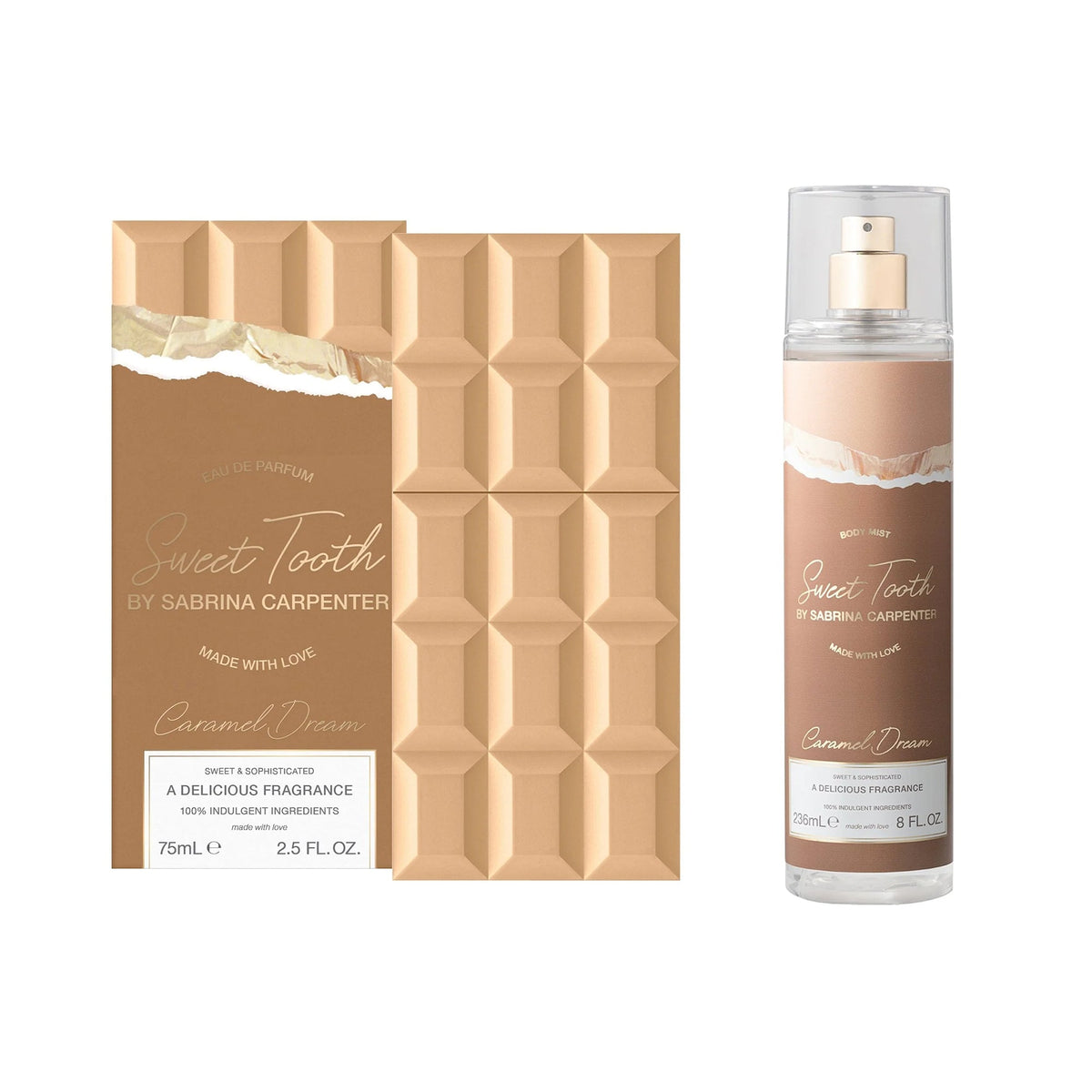 Sweet Tooth Caramel Dream EDP 75ml Spray & Body Mist 236ml Spray Bundle - Tophatter Daily Deals