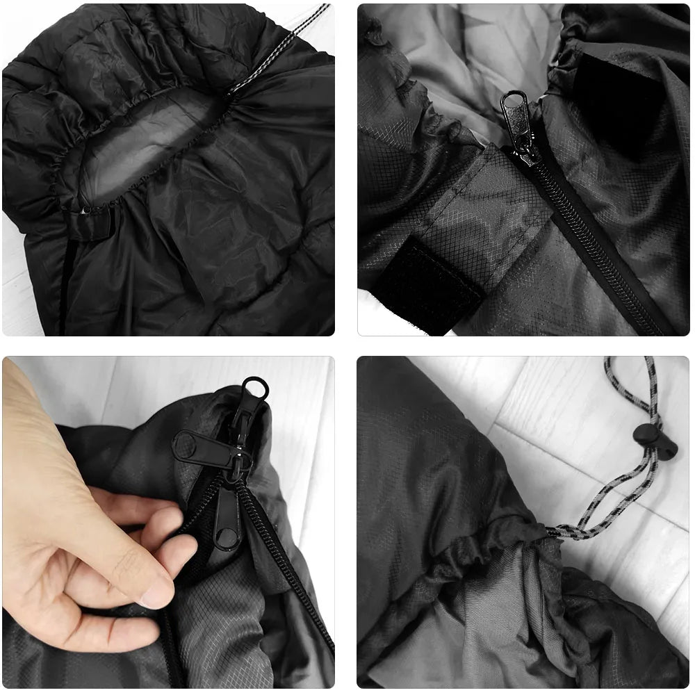Mummy Sleeping Bag Hollow Cotton Filling Black Sleeping Bags - Tophatter Daily Deals