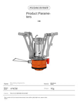 3000W Foldable Camping Gas Stove Silver Camp Cooking - Tophatter Daily Deals