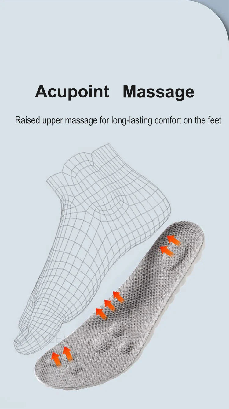 Sport Latex Insoles with Arch Support – Breathable Cushion Plantar Fascia Insole - Tophatter Daily Deals
