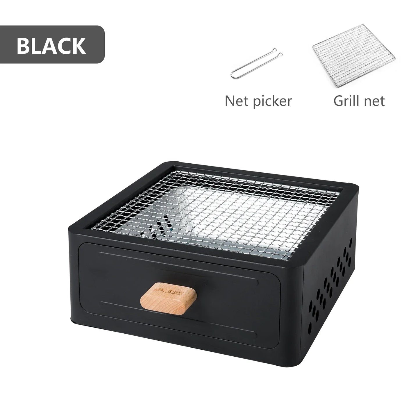 Multi-Functional Camping Stove Grill Black Camp Cooking - Tophatter Daily Deals