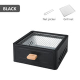 Multi-Functional Camping Stove Grill Black Camp Cooking - Tophatter Daily Deals
