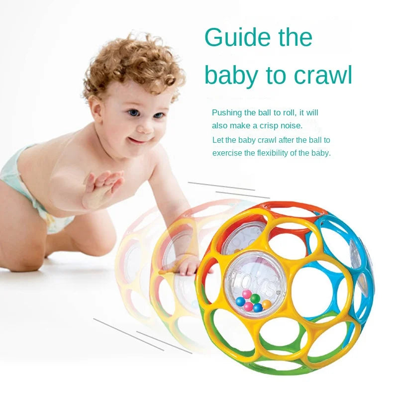 Baby Rattle Teether Ball Newborn Sensory Toys Soft Safe - Tophatter Daily Deals