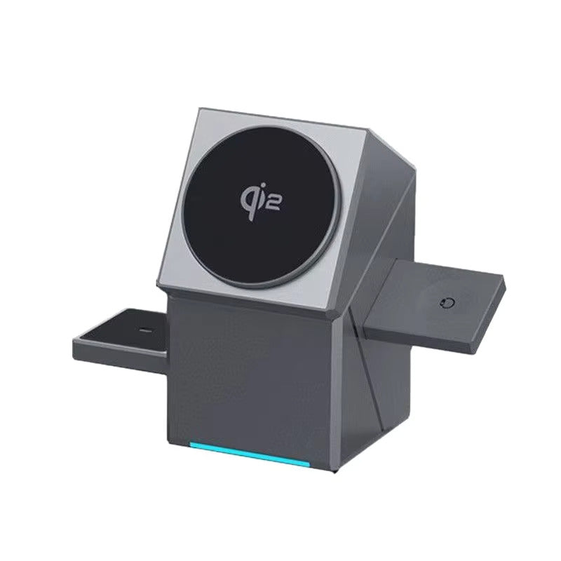 3-in-1 Foldable Magnetic Wireless Charging Station Wireless Charging Stations - Tophatter Daily Deals