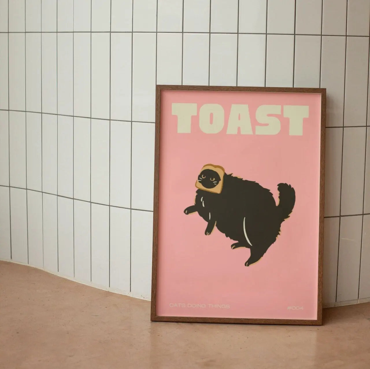 Black Cat Wall Art Red Orange Canvas Print Waterproof 10 - Tophatter Daily Deals