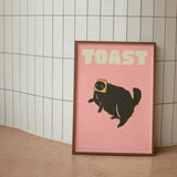 Black Cat Wall Art Red Orange Canvas Print Waterproof 10 - Tophatter Daily Deals