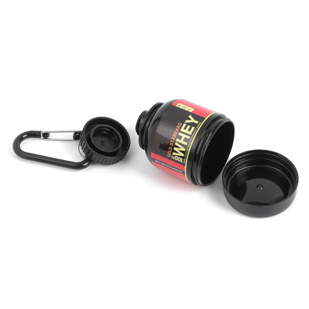 Mini Portable Protein Powder Bottles with Keychain Health Funnel Medicine Bottle Small Water Cup Outdoor Sport Storage - Tophatter Daily Deals