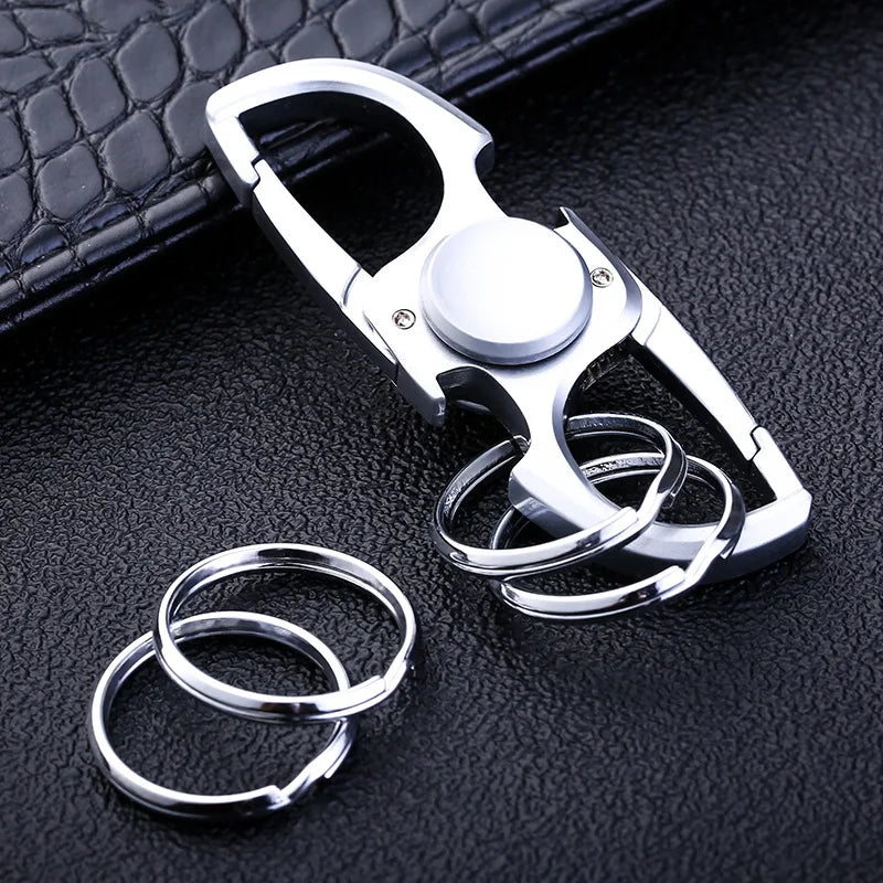 Fidget Spinner Keychain Stainless Steel EDC Gift 2025 Chrome - Tophatter Daily Deals