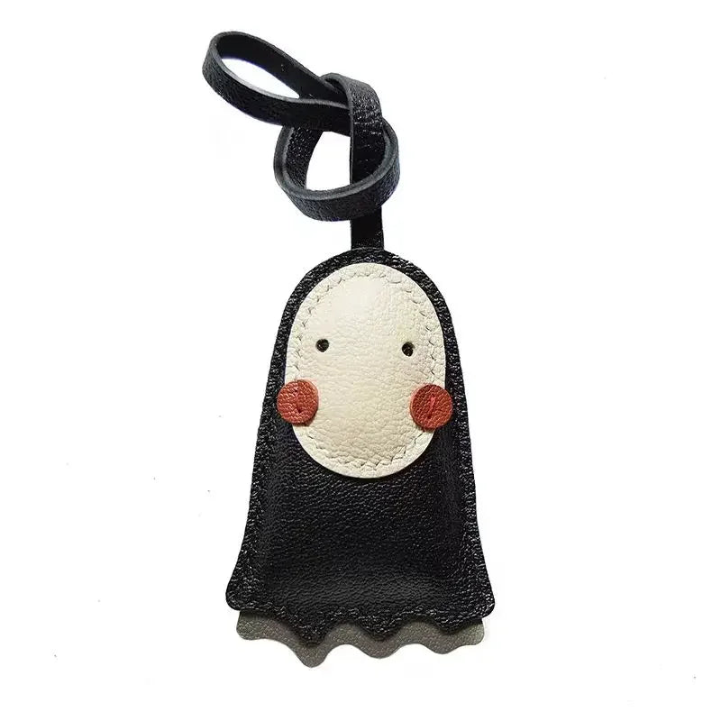 Leather Bag Charm No Face Keychain Black Cozy Cute Gift - Tophatter Daily Deals