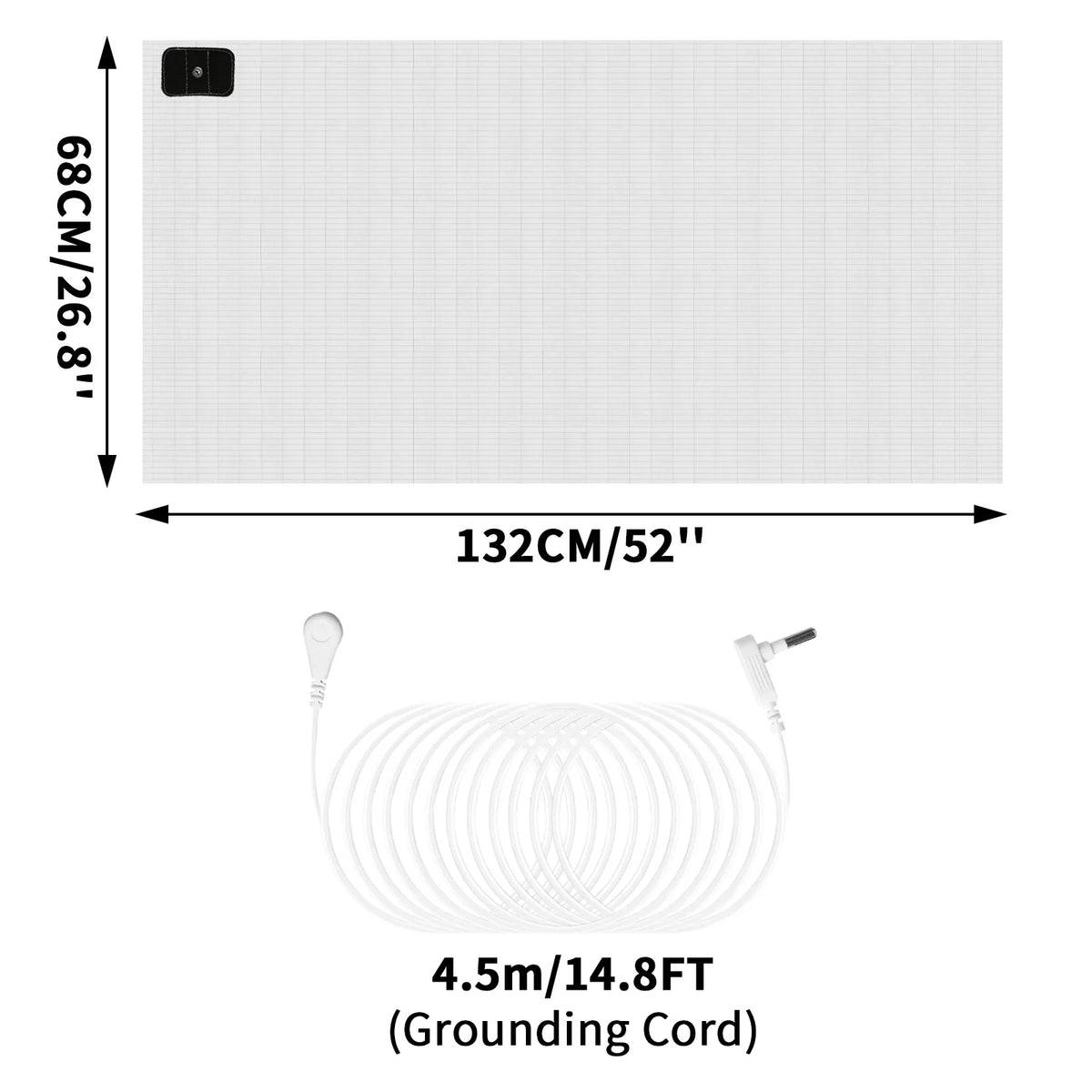 Earthing Grounding Bed Sheet 95 Cotton 5 Silver Fiber 68X132CM White - Tophatter Daily Deals