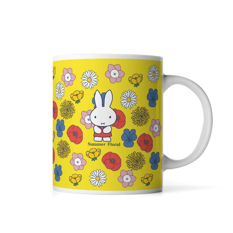 MIffy Summer Floral Mug 350ml Yellow Animals - Tophatter Daily Deals