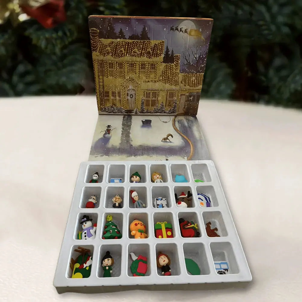Advent Calendar 24 Days 3D Figures Christmas Countdown Gift - Tophatter Daily Deals