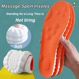 4D Massage Insoles Shock Absorbent Breathable Comfort Plantar Fascia Insole - Tophatter Daily Deals