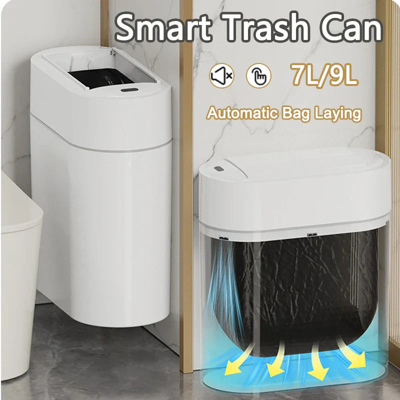 Smart Sensor 9L Automatic Bagging Kitchen Trash Can - Tophatter Daily Deals