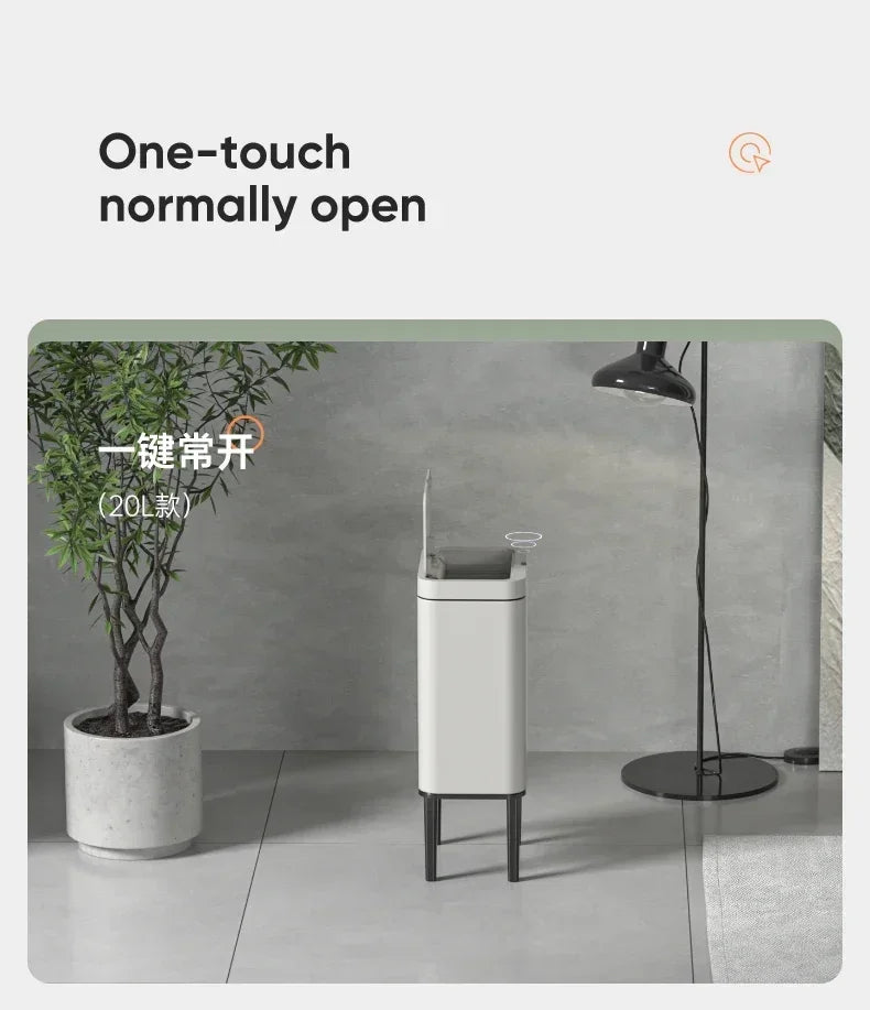 Smart Sensor Trash Can 20L Stainless Steel Waste Bin - Tophatter Daily Deals