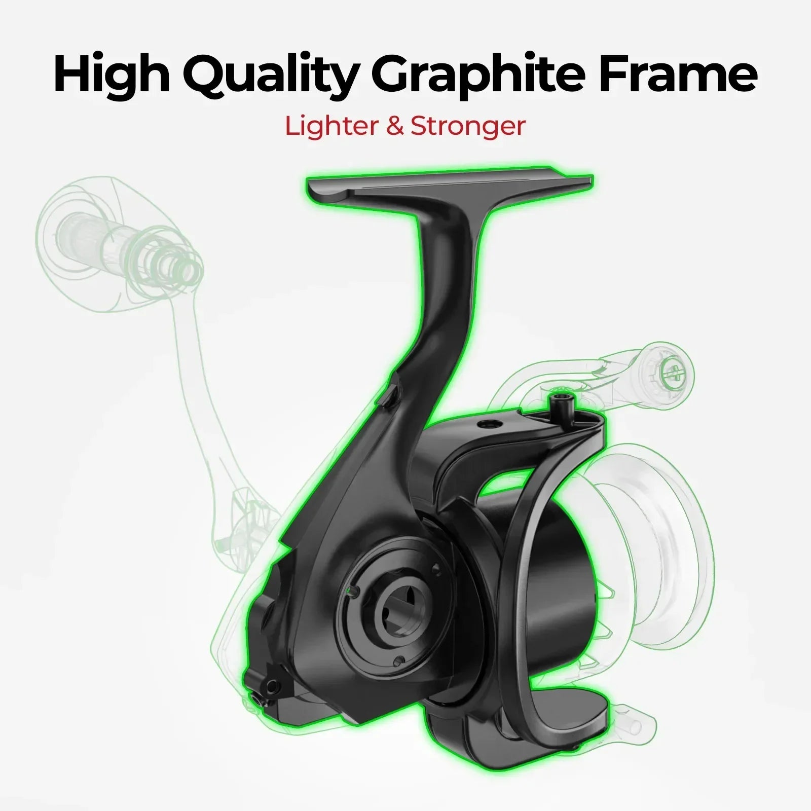 Spinning Fishing Reel 4000 Series High-Speed Green Outdoor > Fishing - Tophatter Daily Deals