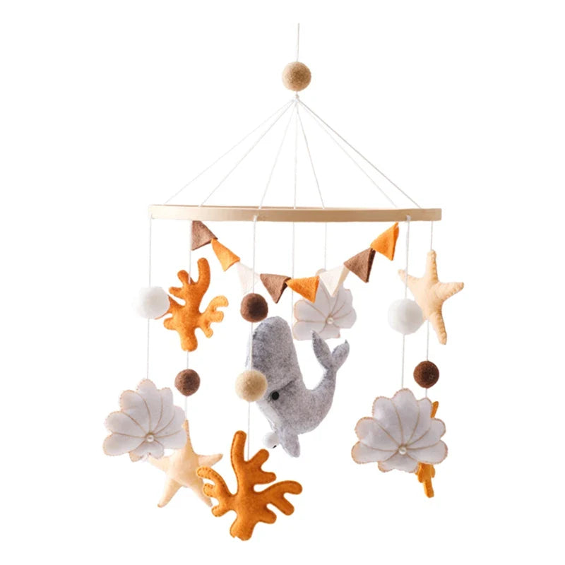 Wooden Crib Mobile Felt Bear Musical Newborn Sensory Toys - Tophatter Daily Deals
