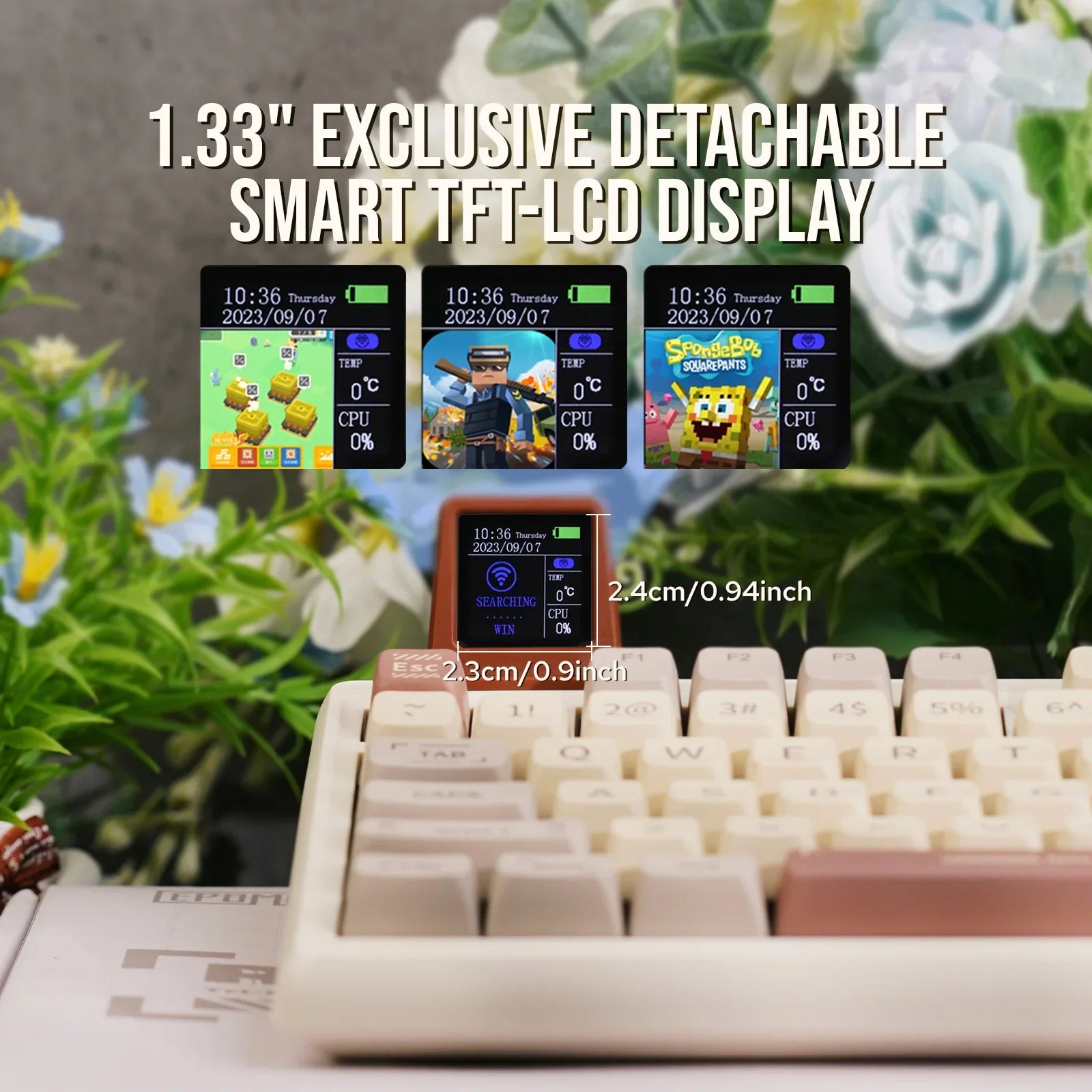 Mechanical Keyboard 97Key 95 Percent Gasket Mini Display - Tophatter Daily Deals