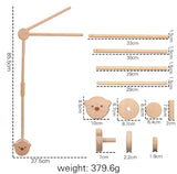 Wooden Rabbit Crib Mobile Newborn Sensory Toys Soft Bear Bracket - Tophatter Daily Deals