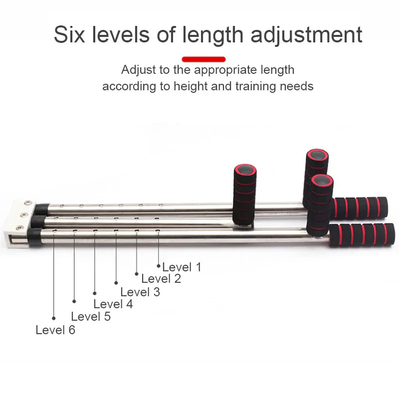 3-Bar Leg Stretcher 6-Hole Adjustment Red Fitness - Tophatter Daily Deals