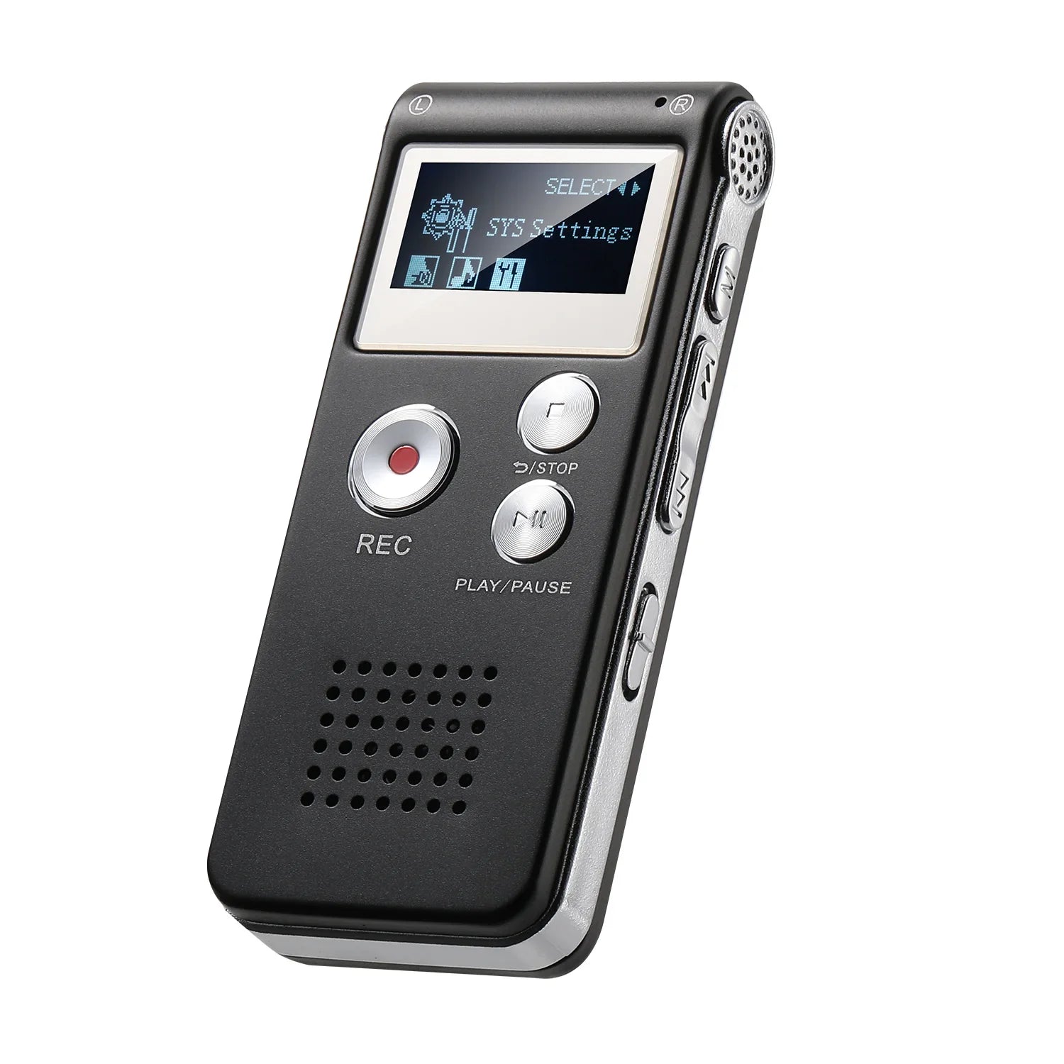 Voice Recorder Voice Activated Mini Recorder for Lectures Black - Tophatter Daily Deals