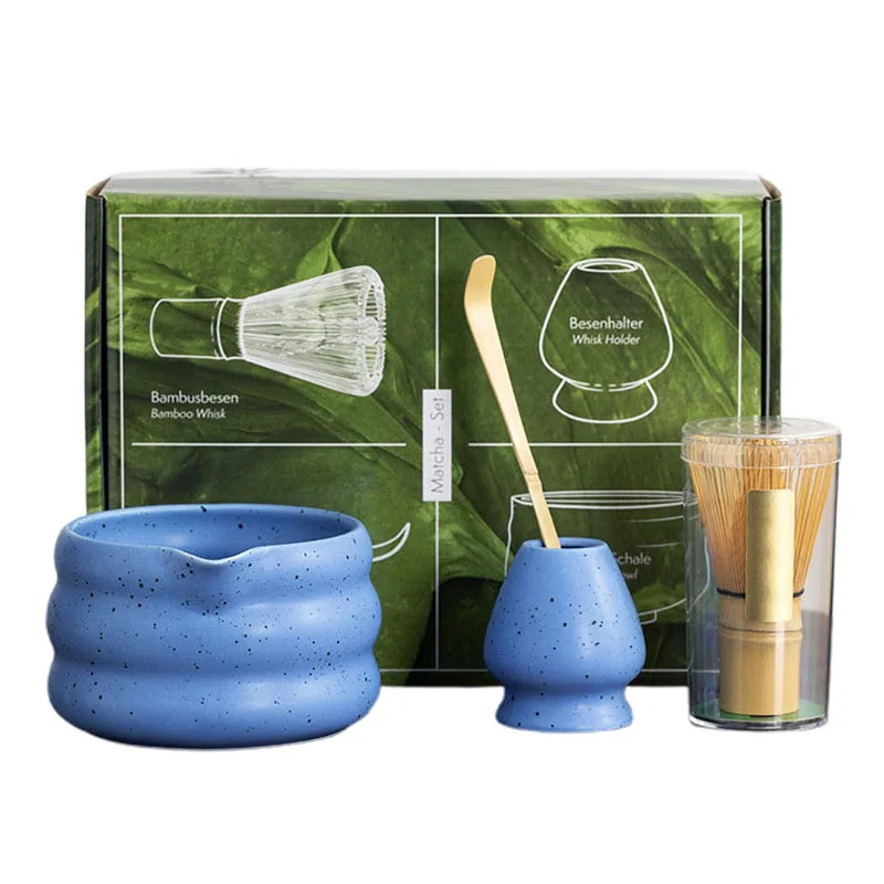 Matcha Set Porcelain Bowl Whisk Spoon Stand Gift Japanese - Tophatter Daily Deals