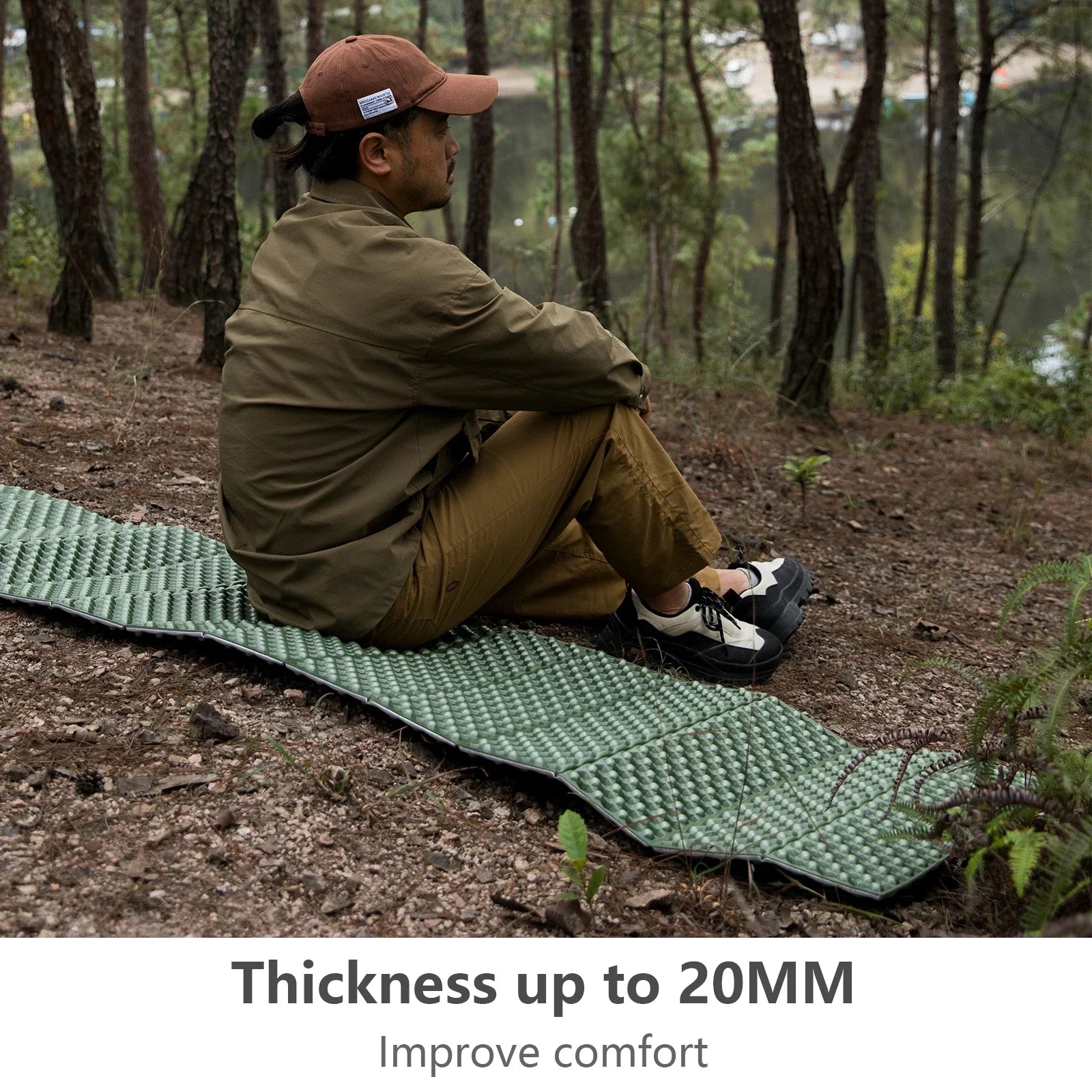 Ultralight Folding Camping Mat Moistureproof Pad Green Camping & Hiking - Tophatter Daily Deals