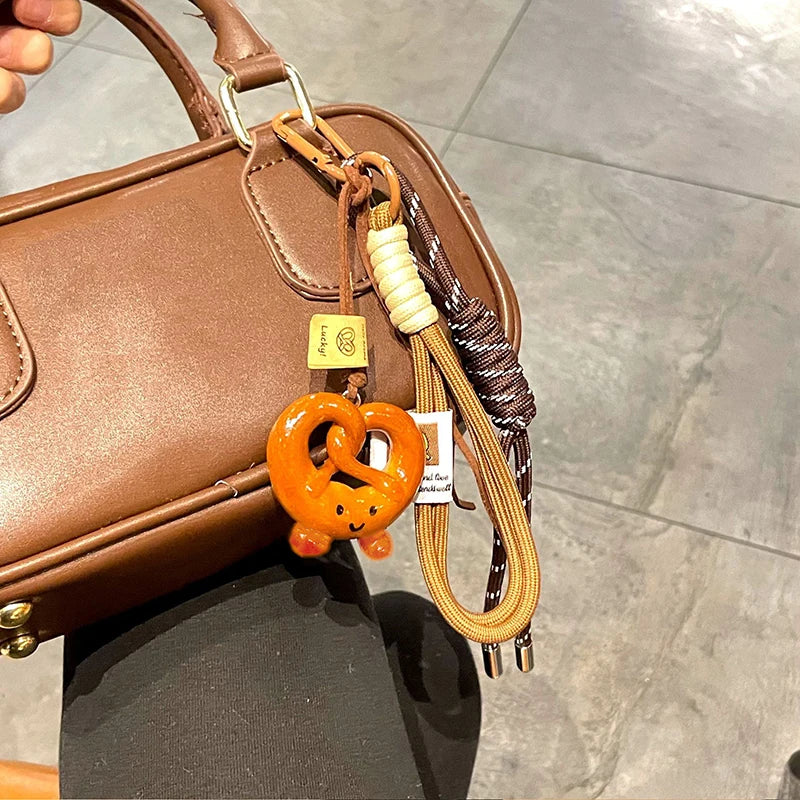 Woven Rope Bowknot Keychain With Cute Pastry Charms - Tophatter Daily Deals