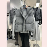 Warm Women's Puffer Vest - Boxy Quilted Polyester Winter - Tophatter Daily Deals