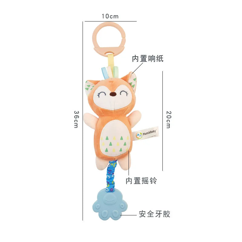 Animal Rattle Newborn Sensory Toys Soft Travel Toy Set Fox - Tophatter Daily Deals