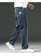 Stretchy Men’s Jeans - Wide Leg, Cotton, Business Casual - Tophatter Daily Deals