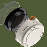 Round Charcoal BBQ Grill Stove White Camp Cooking - Tophatter Daily Deals