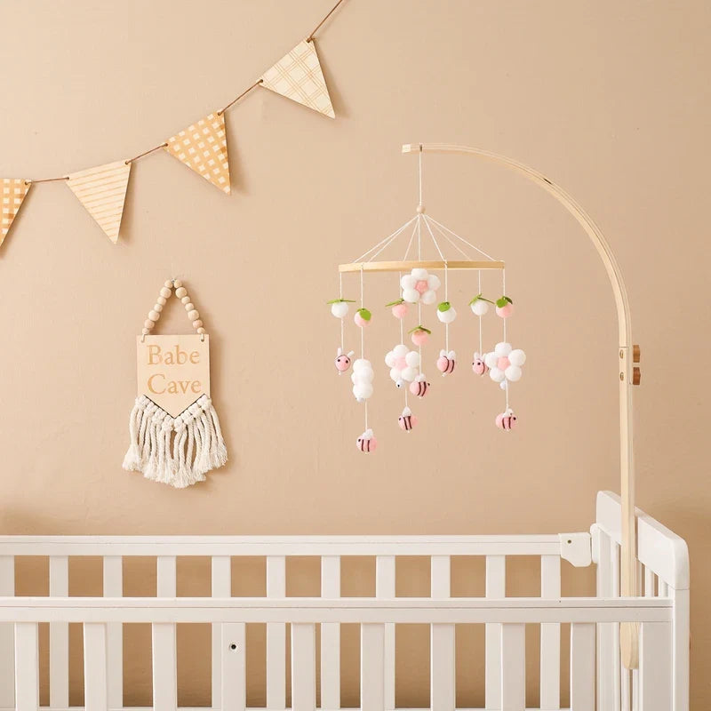 Baby Crib Mobile Wooden Musical Newborn Sensory Toys - Tophatter Daily Deals