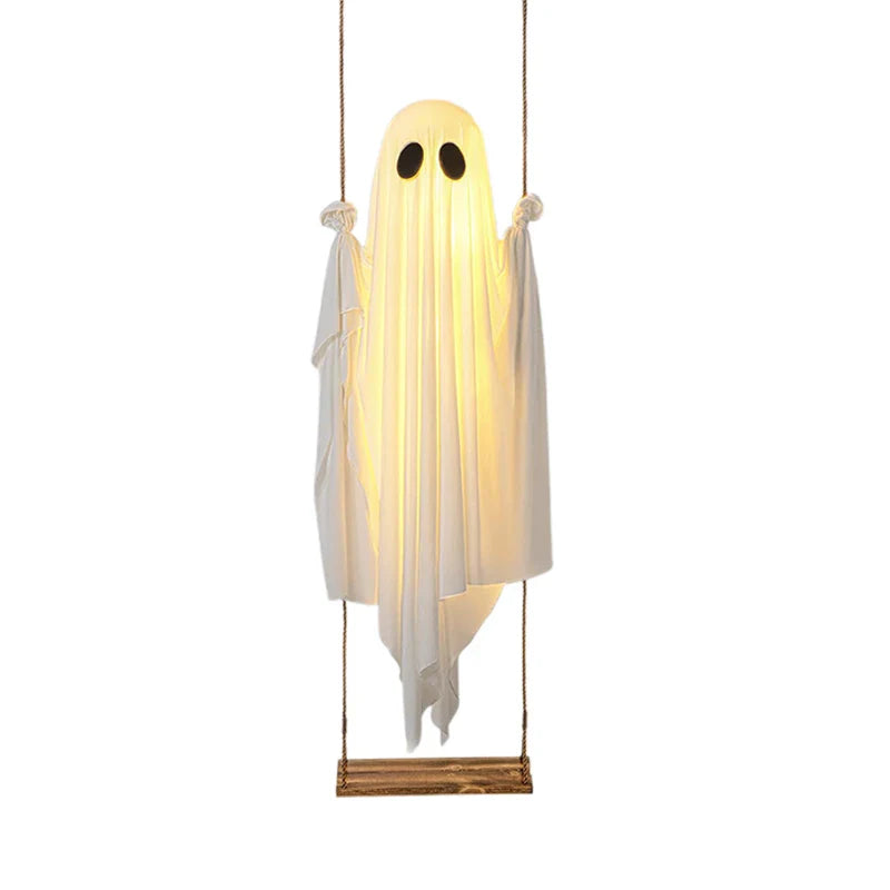 Hanging Swing Ghost Decoration Halloween 2025 Porch Lights - Tophatter Daily Deals