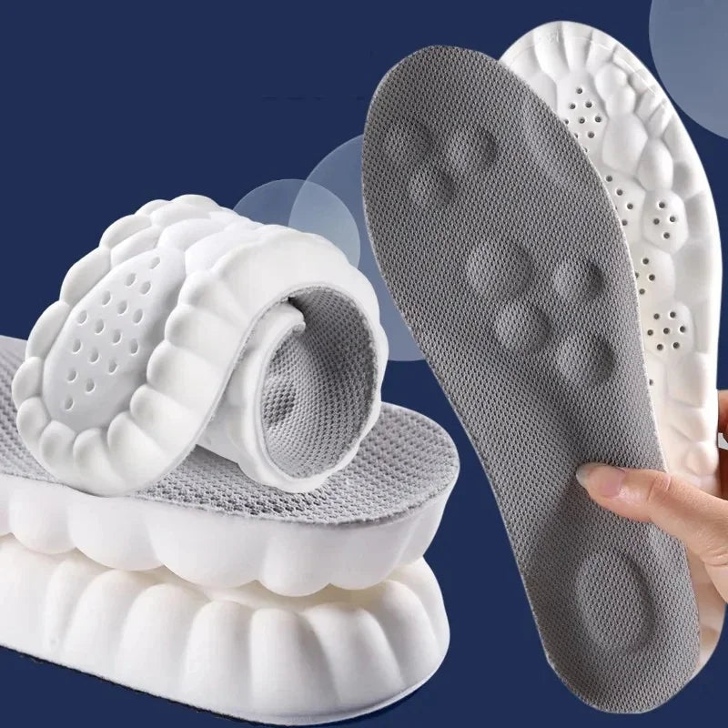 4D Massage Insoles Shock Absorbent Breathable Comfort Plantar Fascia Insole - Tophatter Daily Deals